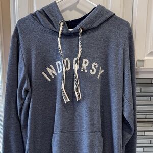 Maurices Blue Hoodie with White Print